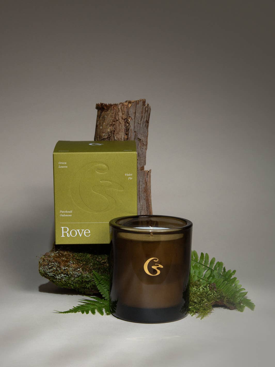 Scented Candle – ROVE – Green Leaves, Fir & Earthy Woods