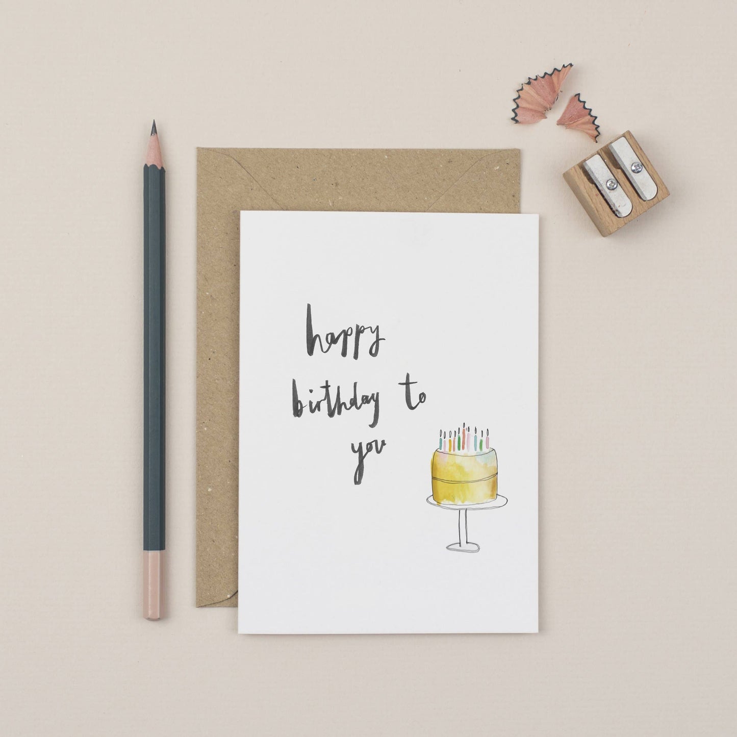 Happy Birthday Cake Greetings Card