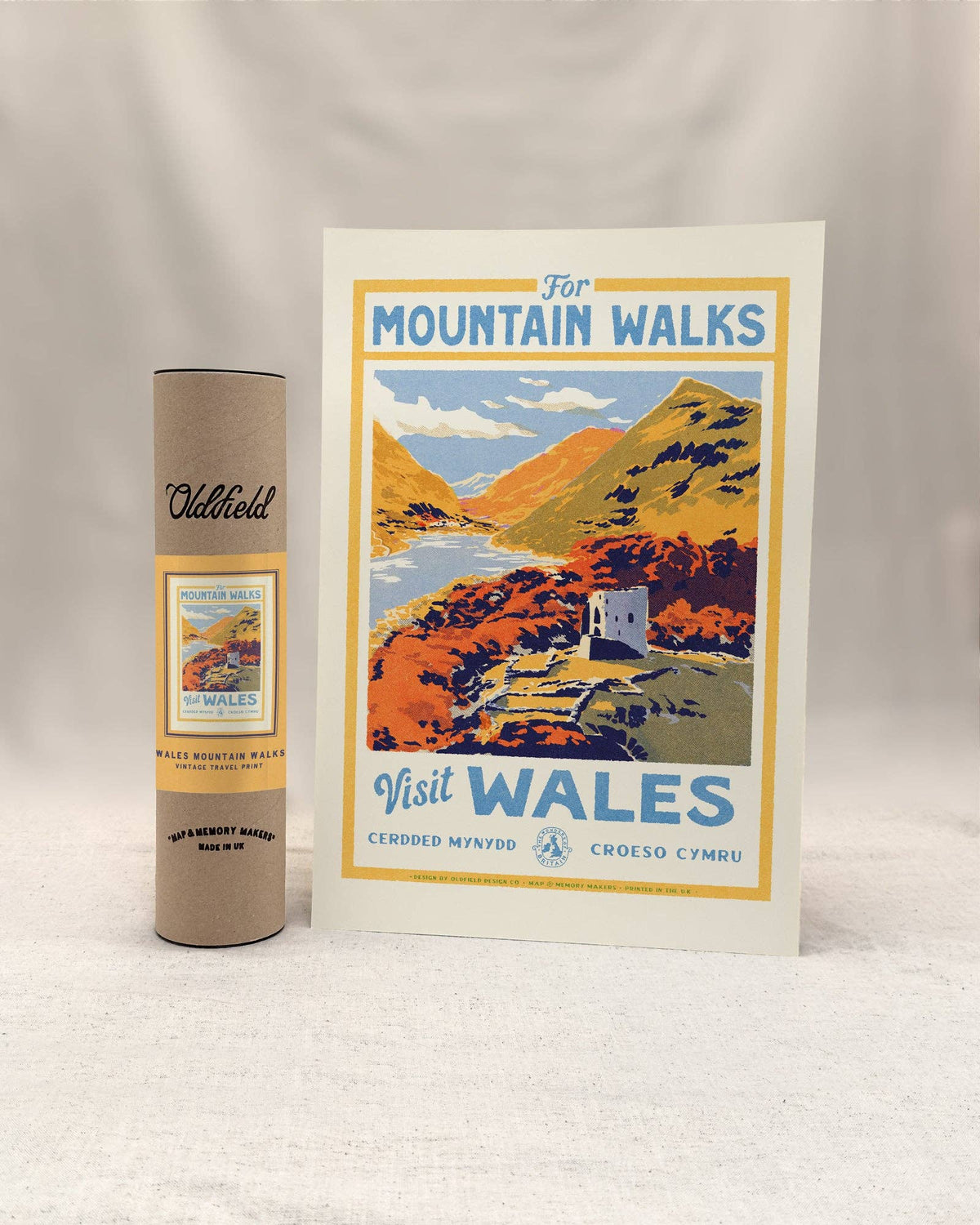 Vintage Visit The Welsh Mountains Print