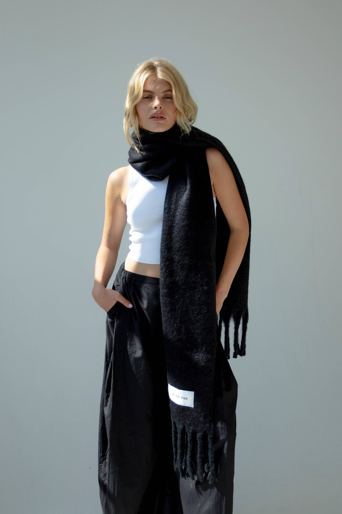 The Reykjavik Scarf - 100% Recycled - Black