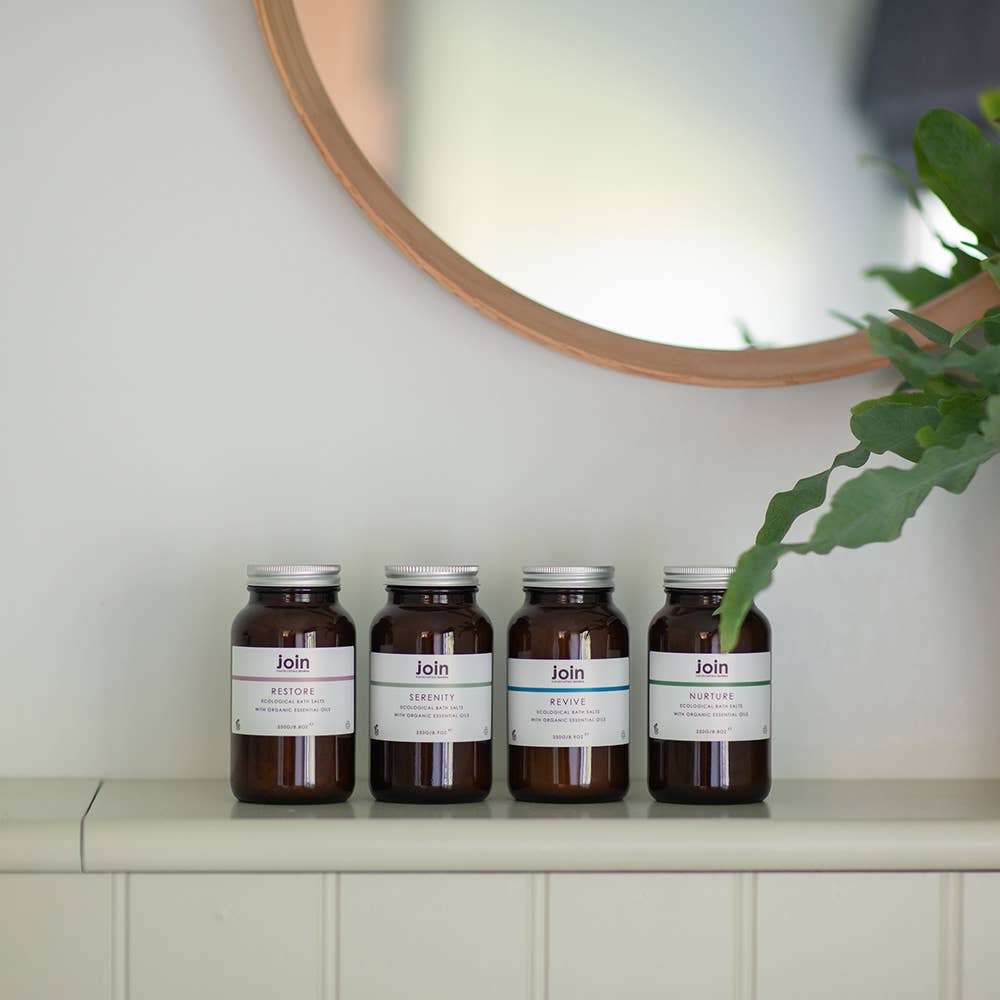 Serenity Luxury Ecological Bath Salts with Organic Rose Essential Oil