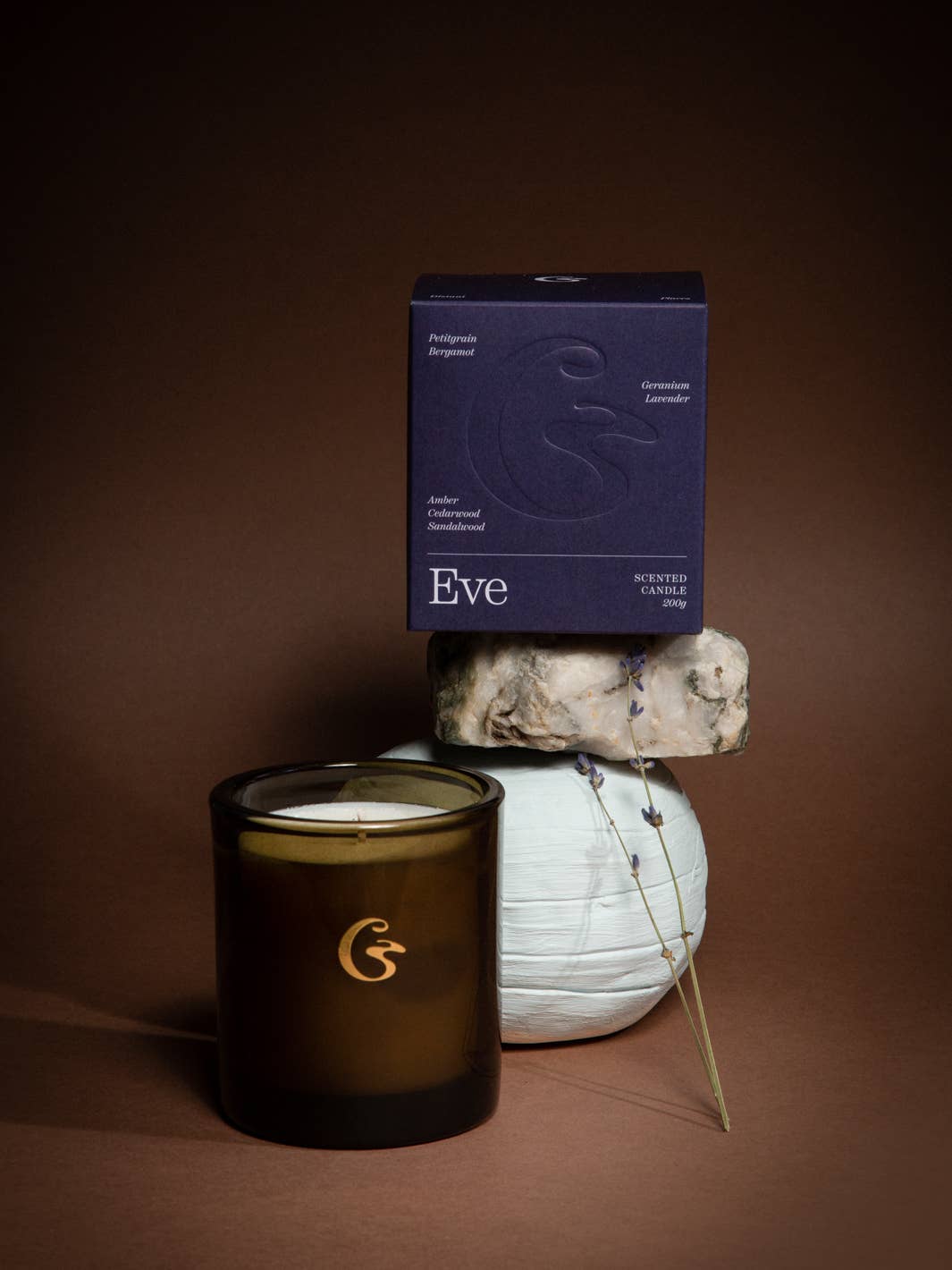 Scented Candle – EVE (Lavender & Amber)