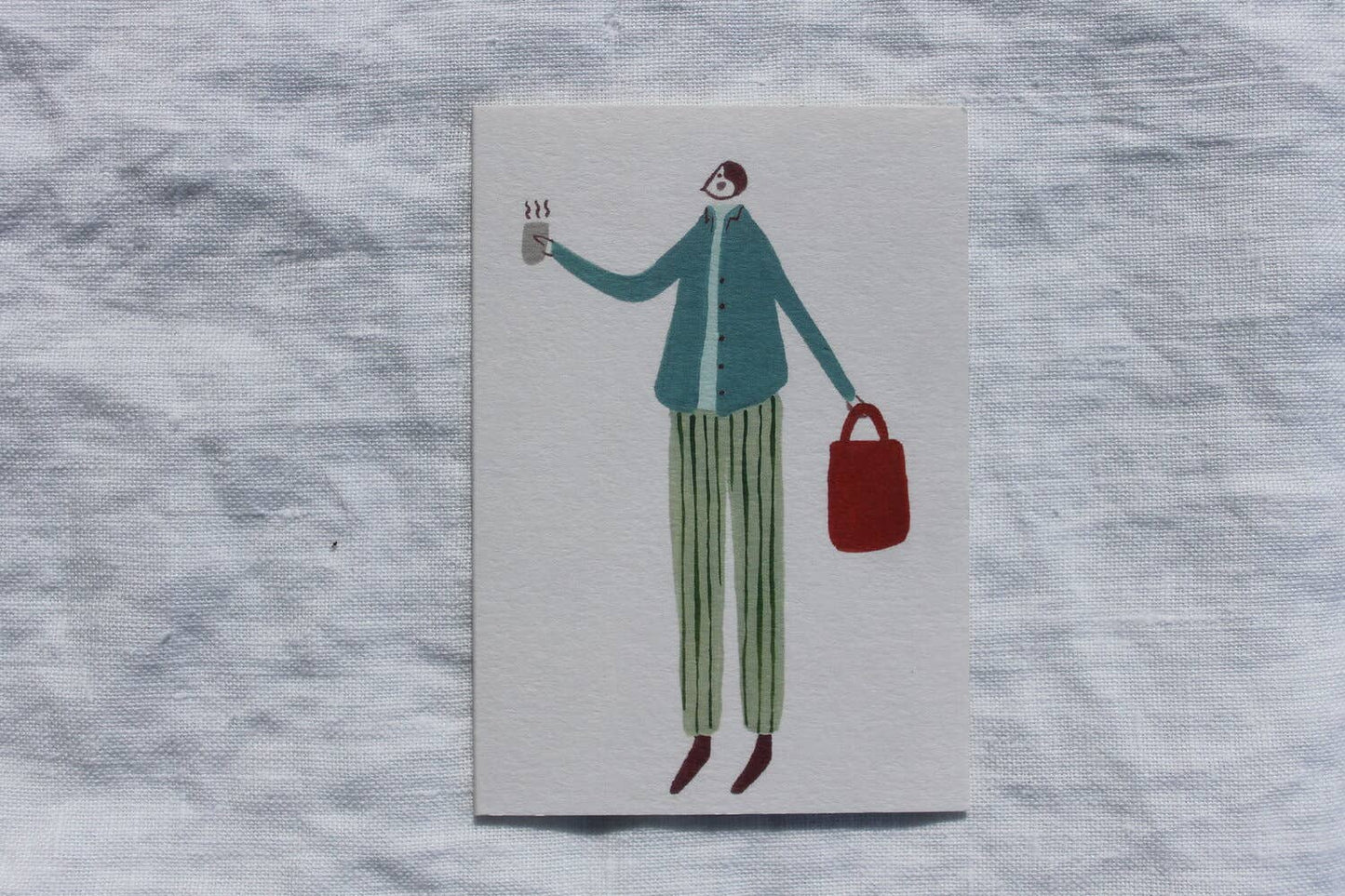 A man and his Coffee mini card