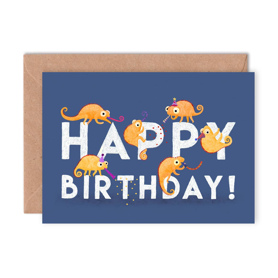 Happy Birthday Chameleon Greeting Card
