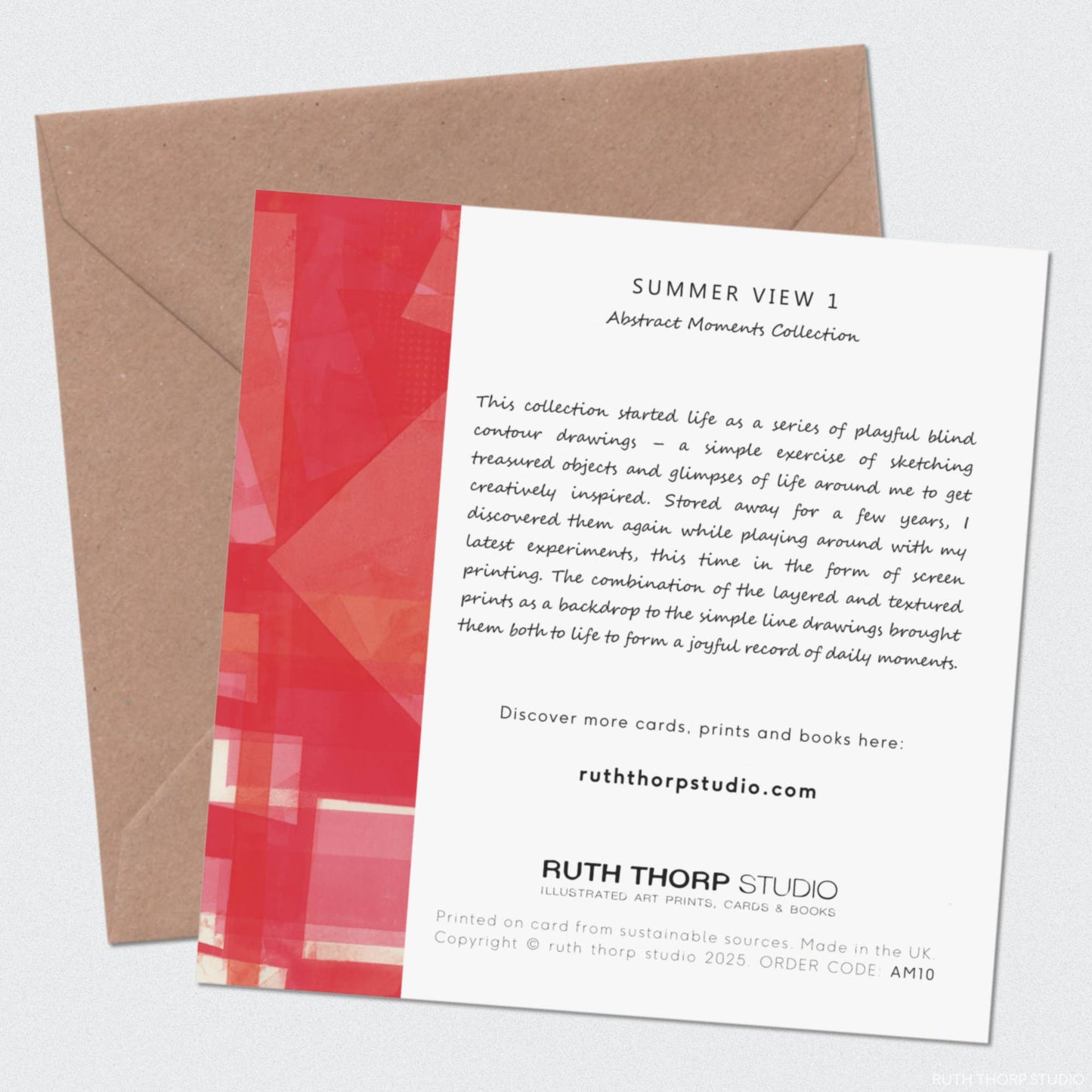 Summer View 1 Individual Card: Abstract Moments Collection