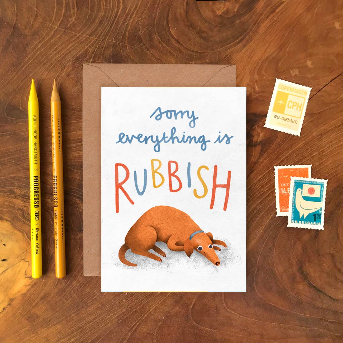 Sorry Everything is Rubbish Single Greeting Card