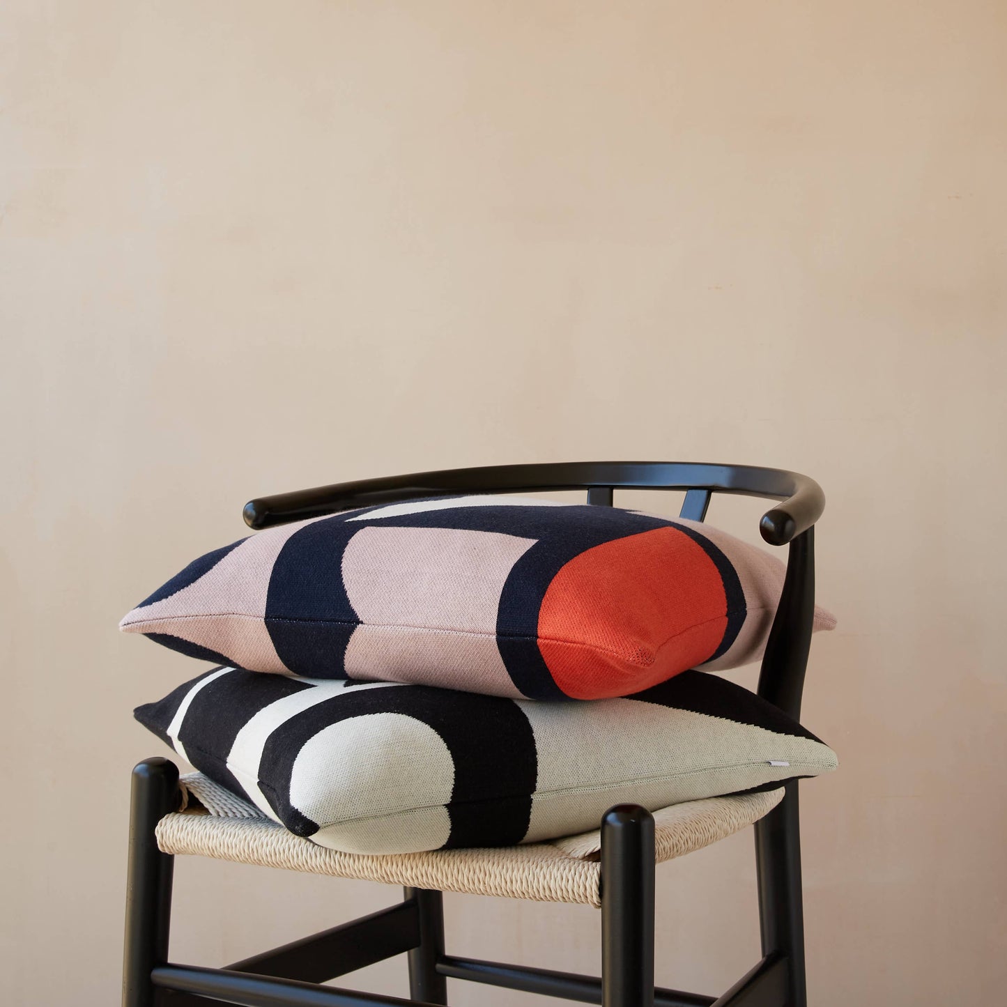 Cotton Knit Throw Pillow/Cushion - Bruten Navy