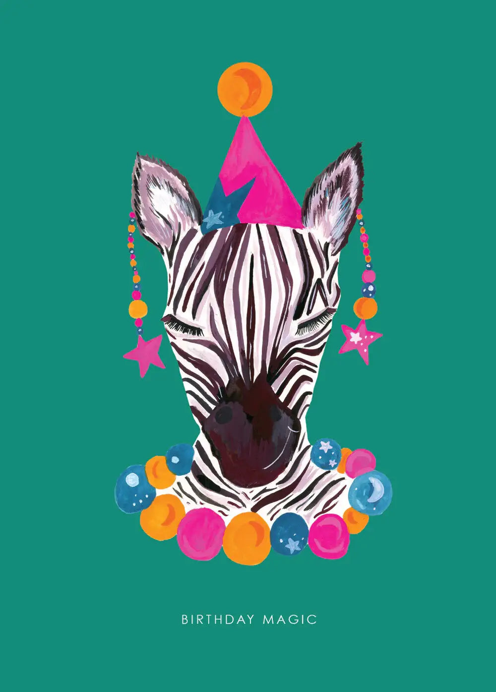 'Magic Zebra' Birthday Greetings Card