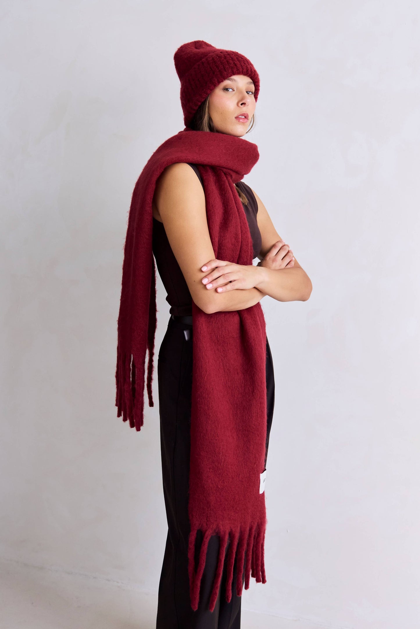 The Reykjavik Beanie Hat - 100% Recycled - Burgundy