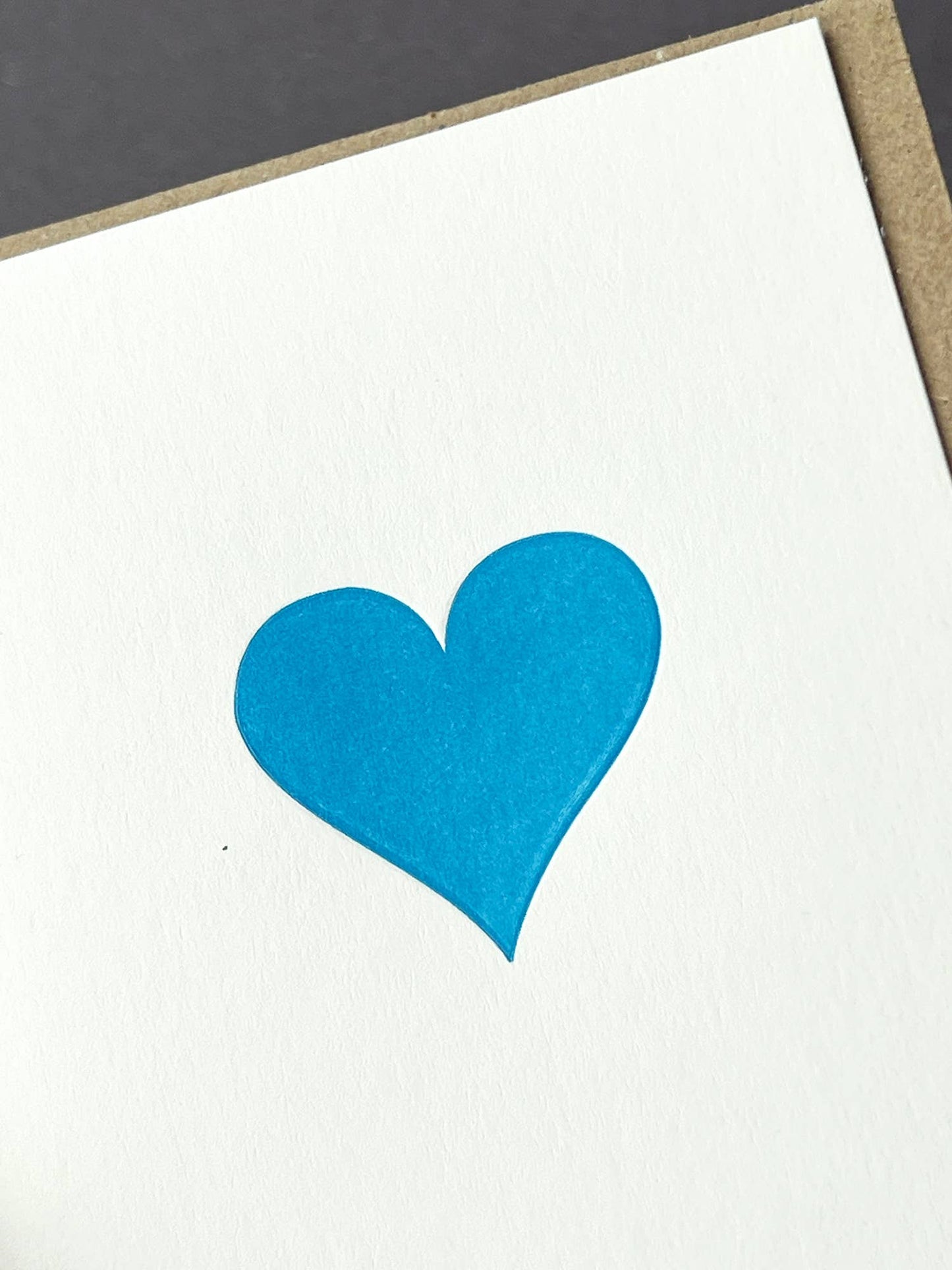 Neon Blue Heart Card