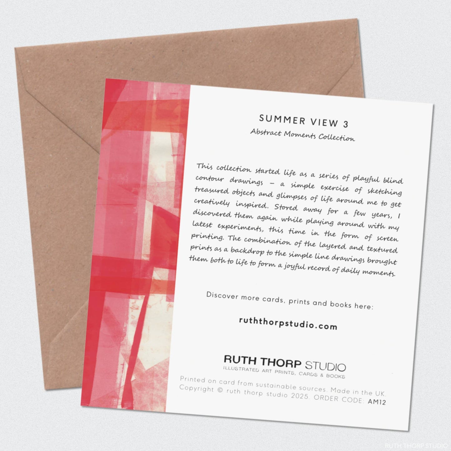 Summer View 3 Individual Card: Abstract Moments Collection