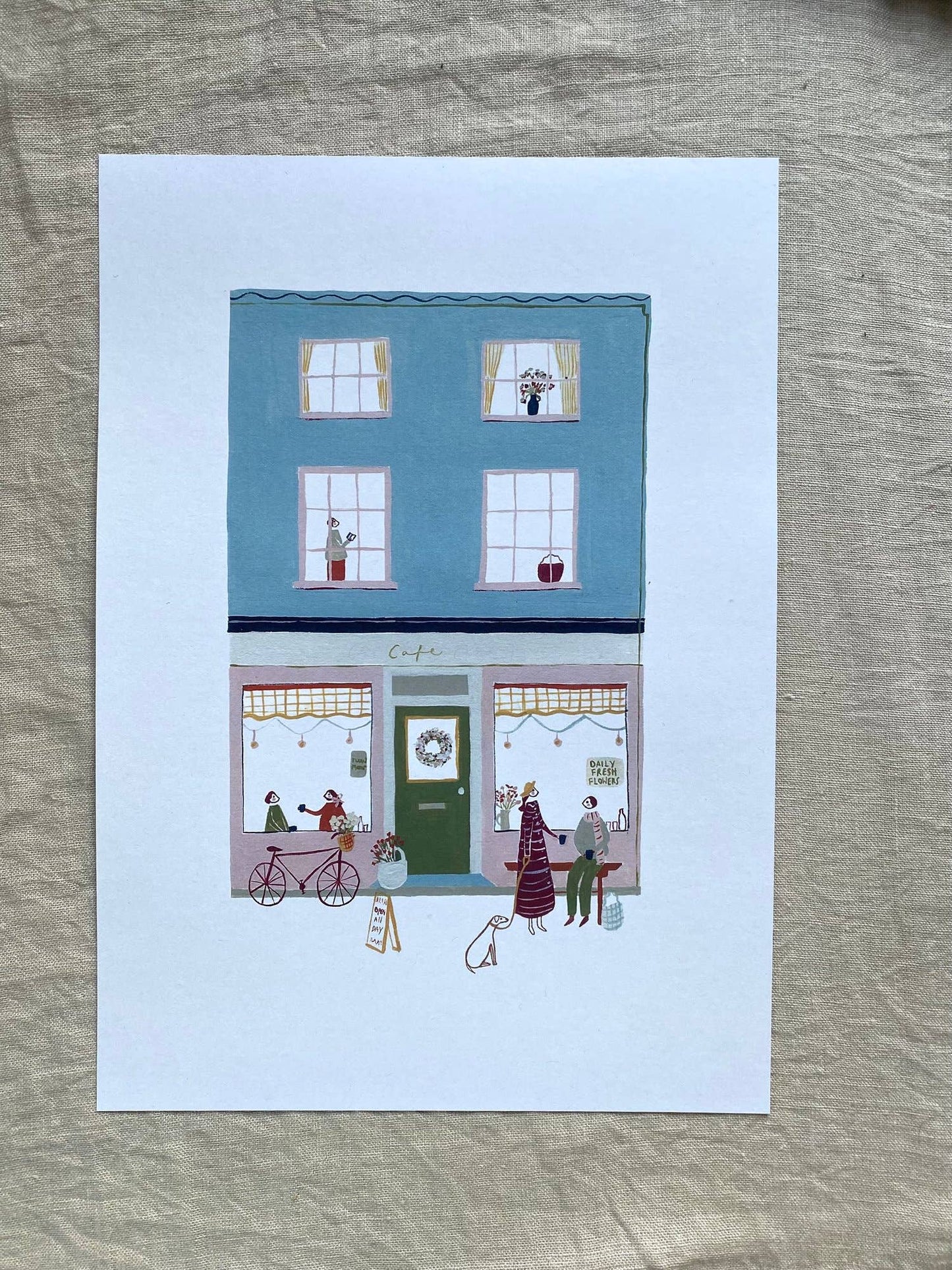 A4 Print- At the Cafe