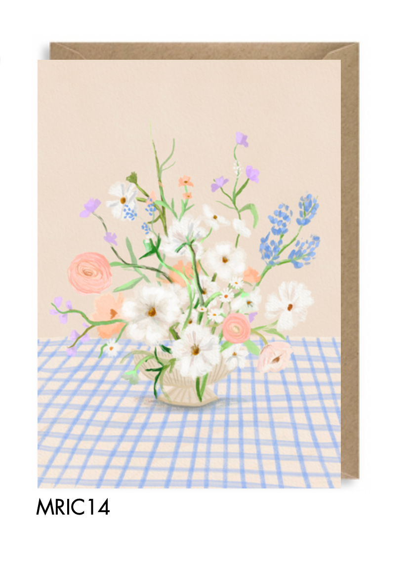 GINGHAM FLORAL CARD
