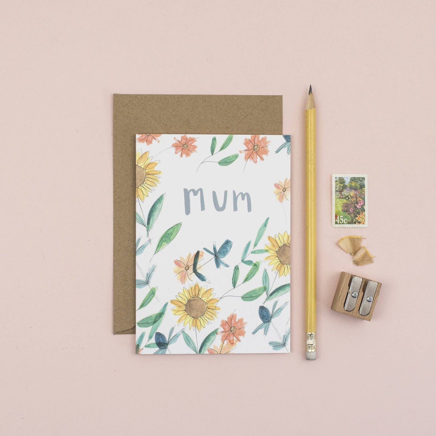Sunflower Mum Greetings Card