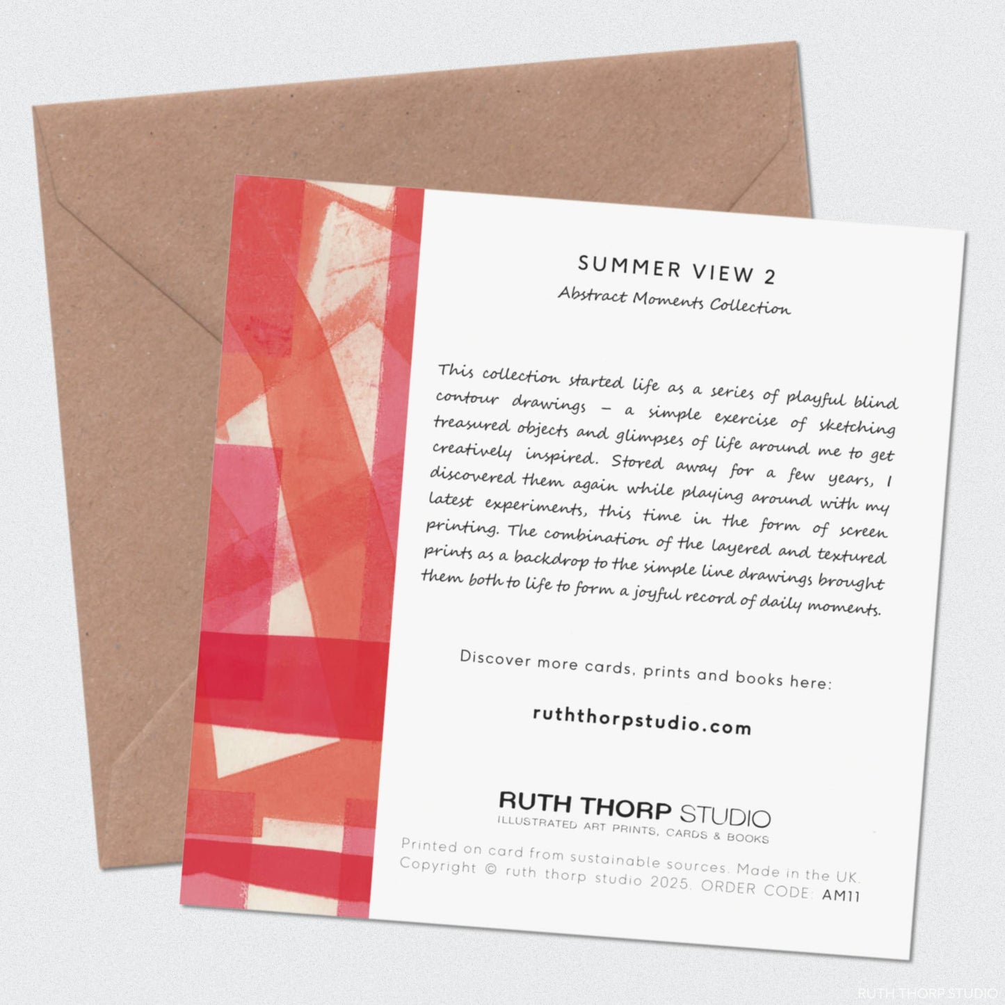 Summer View 2 Individual Card: Abstract Moments Collection