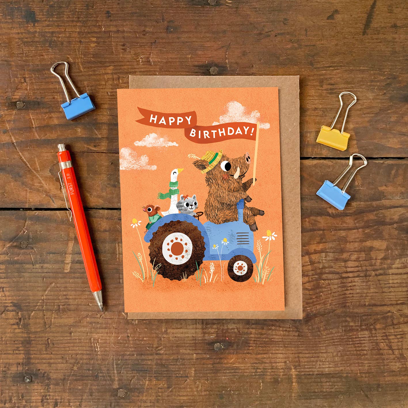 Birthday Tractor Greeting Card