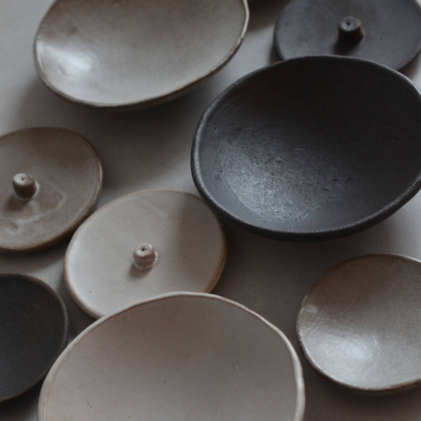 Light Grey Ceramic Incense Holder