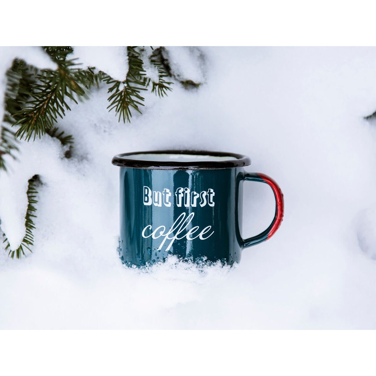 But First Coffee Enamel Mug