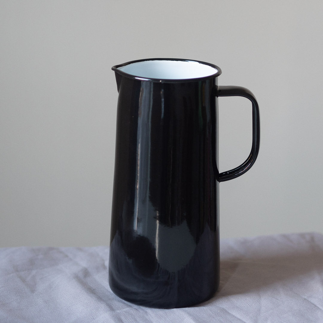 3 Pint Black Enamel Jug