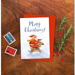 Father Christmas Single Greeting Card