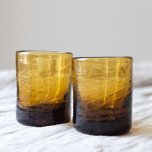 Hand Made Drinking Glass in Yellow