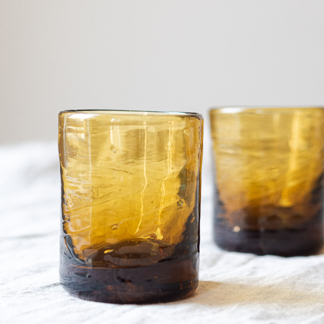 Hand Made Drinking Glass in Yellow