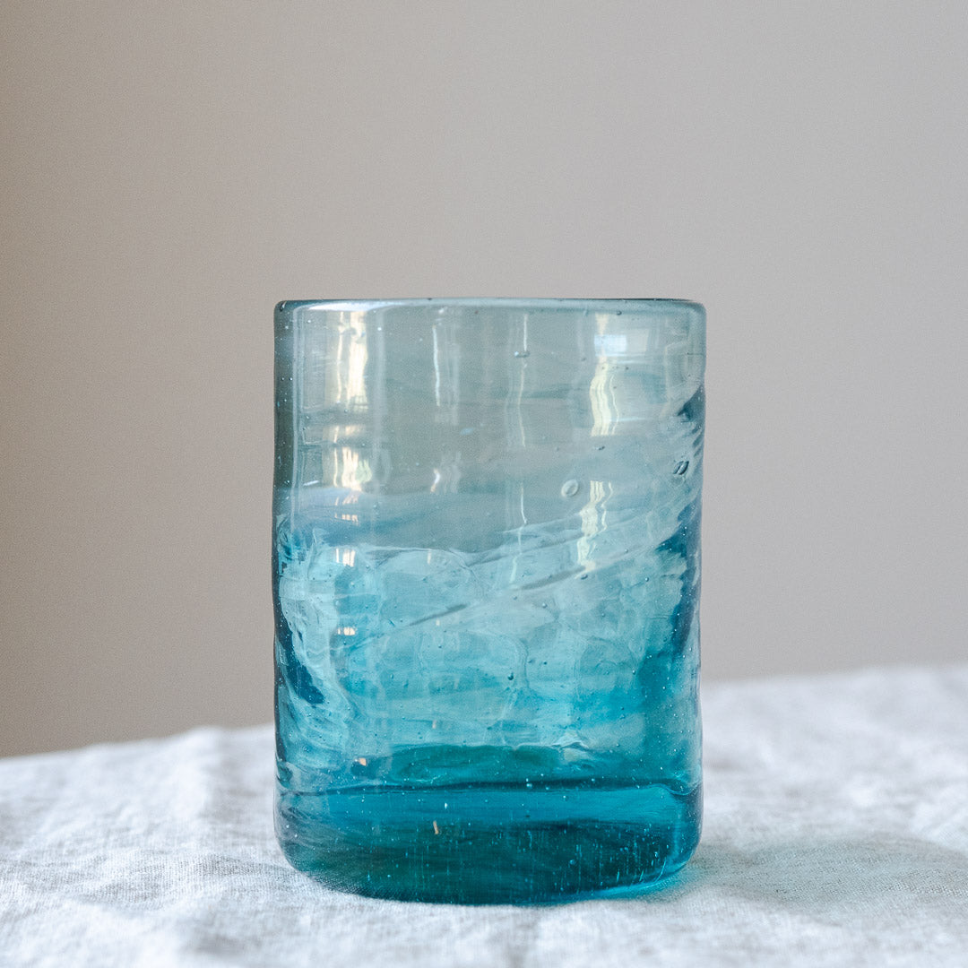 Hand Made Drinking Glass in Turquoise