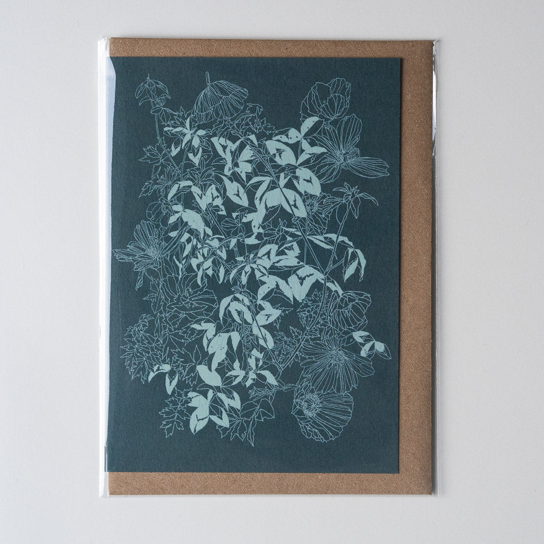 'June Garden' greetings card