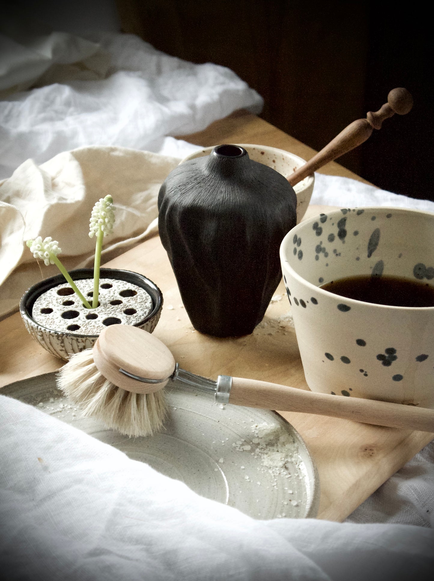 Lindform Straw Medium Vase - StoneStripe