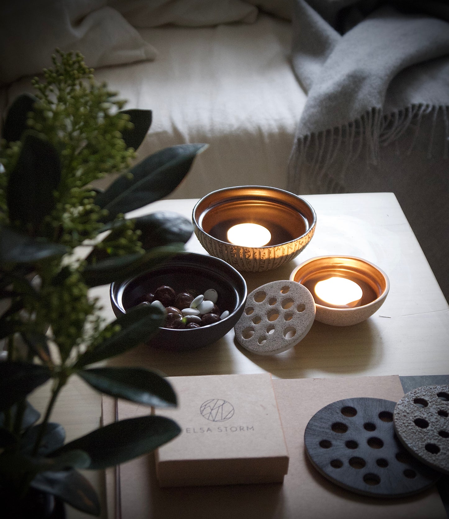 Lindform Straw Large Vase - Black