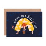 Living Your Best Life Single Greeting Card