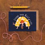 Living Your Best Life Single Greeting Card