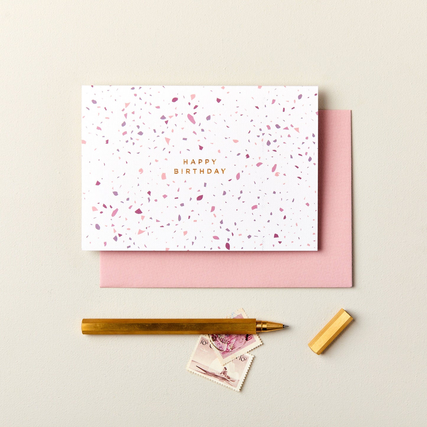 Purple Terrazzo Birthday Card | Female Birthday Card | Cute