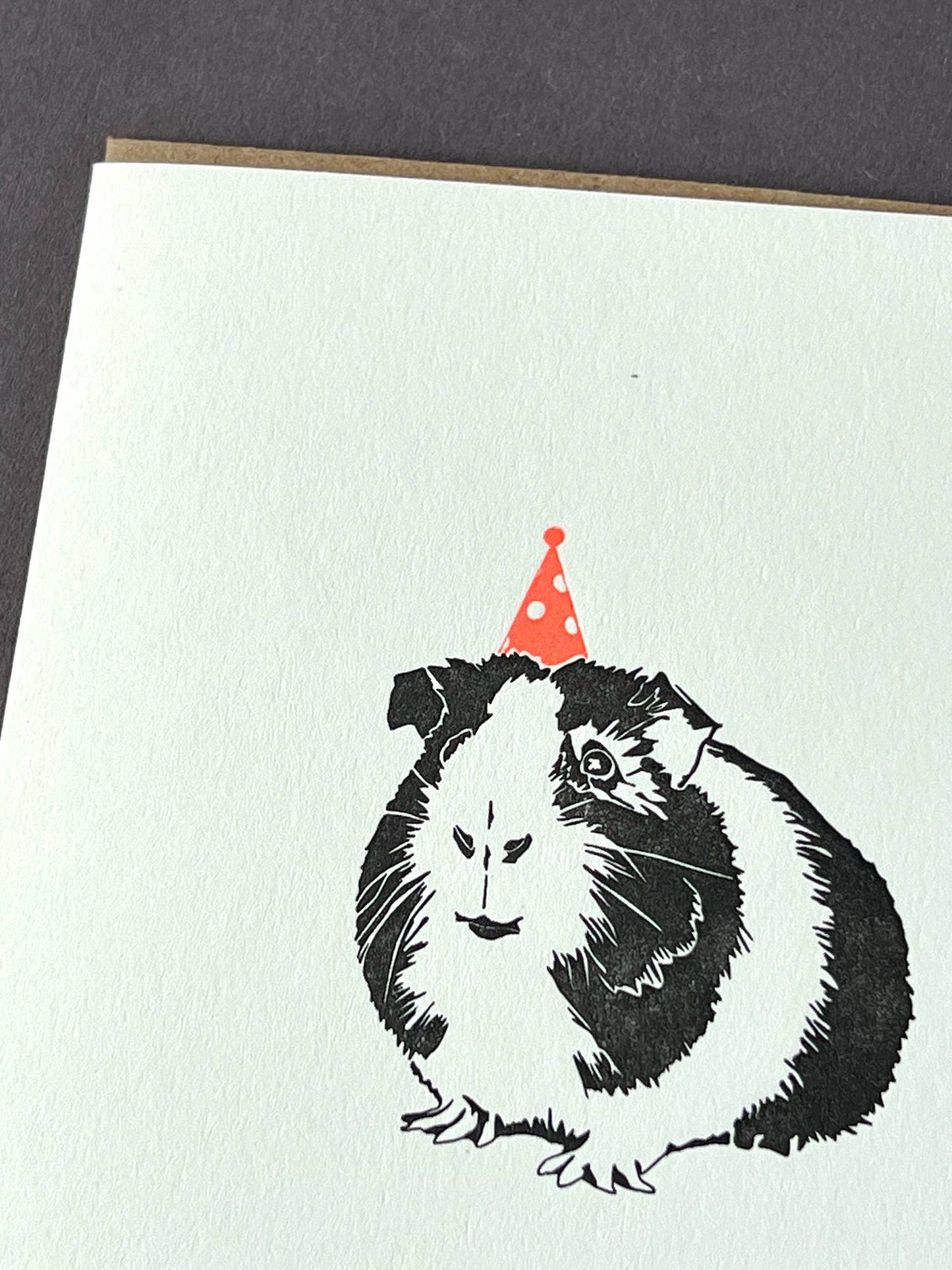 Birthday Guinea Pig Letterpress Card  | Birthday Card