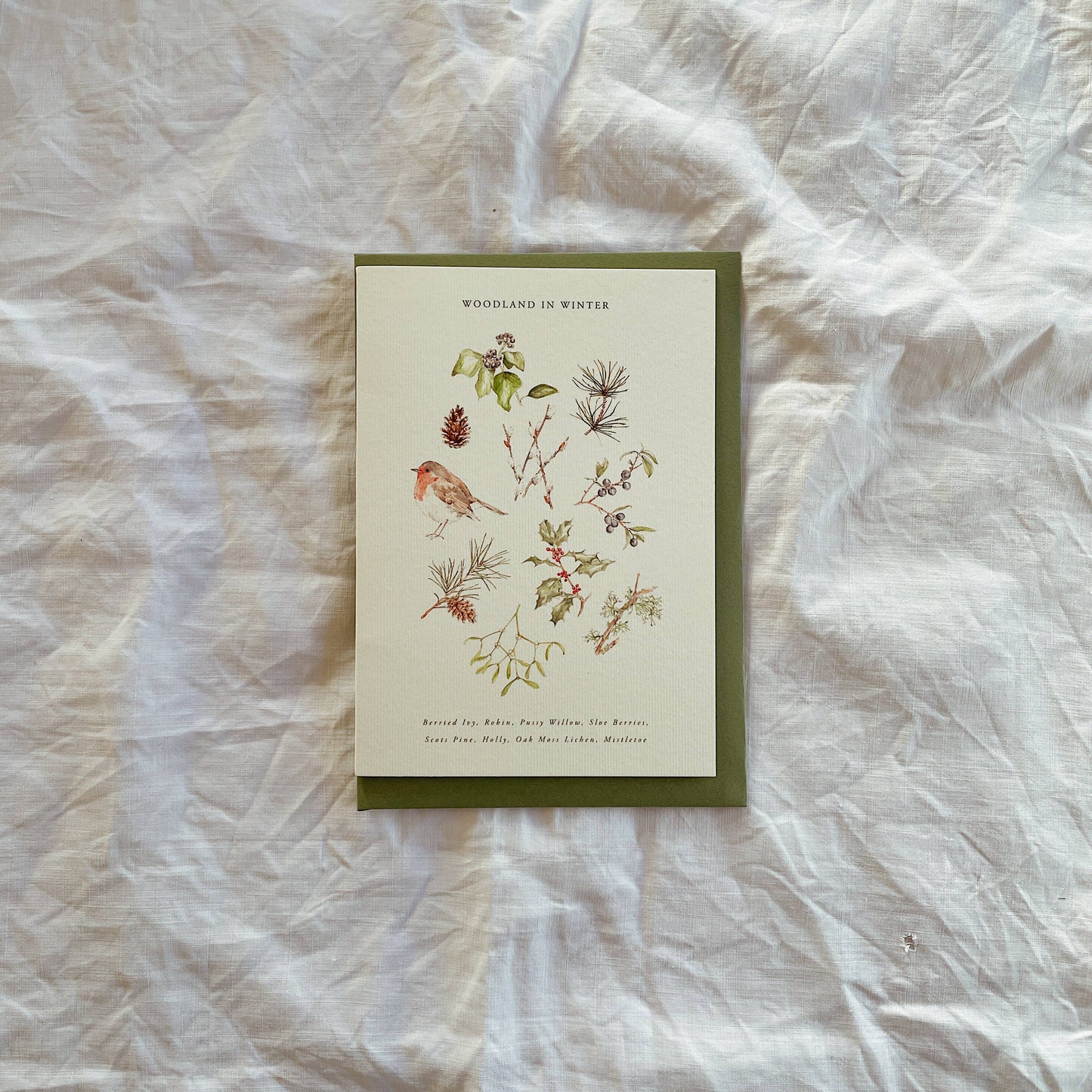 Luxury Seasonal Illustrated Botanical Card Winter