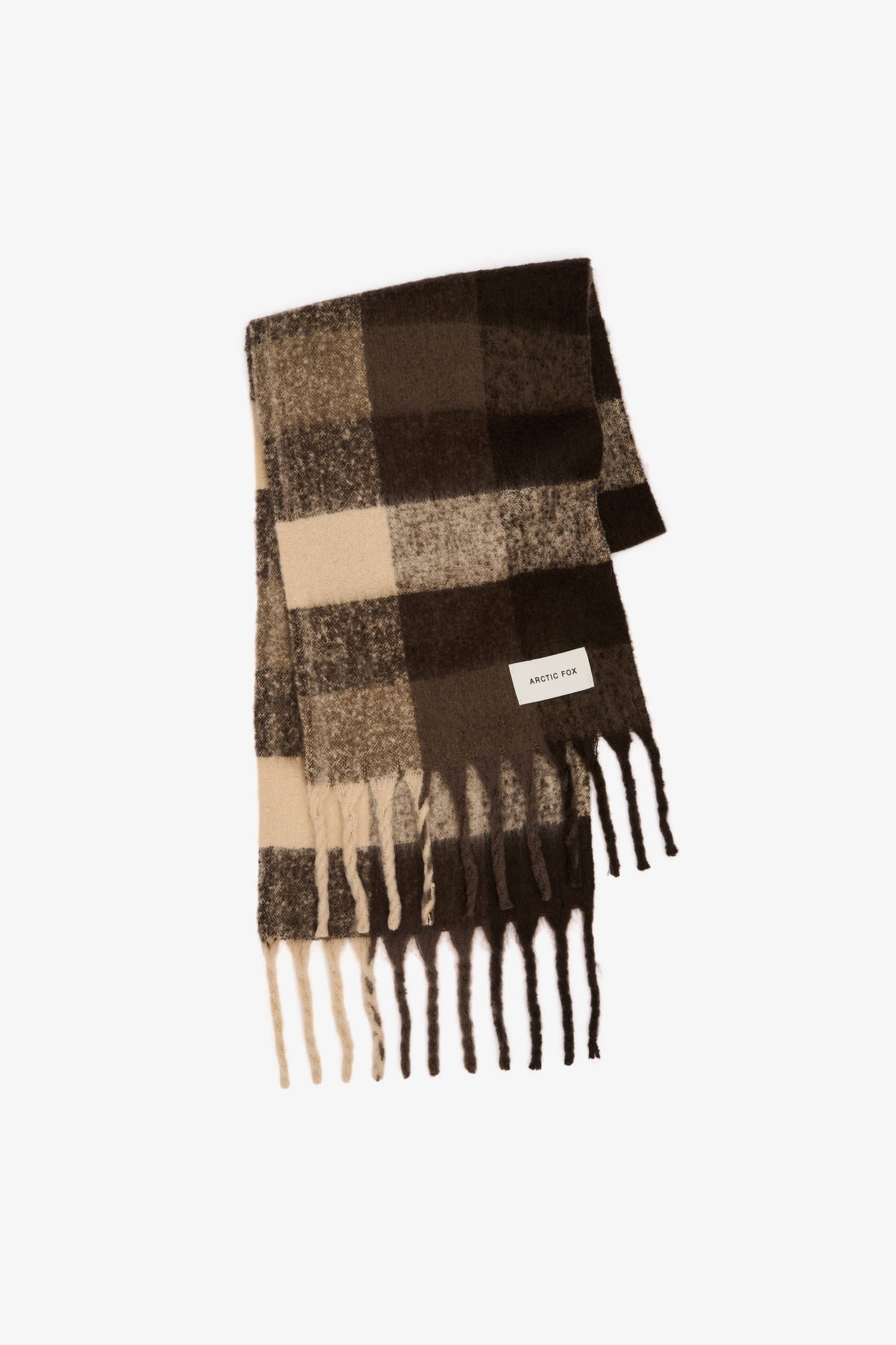 The Reykjavik Scarf - 100% Recycled - Brown Check - AW25
