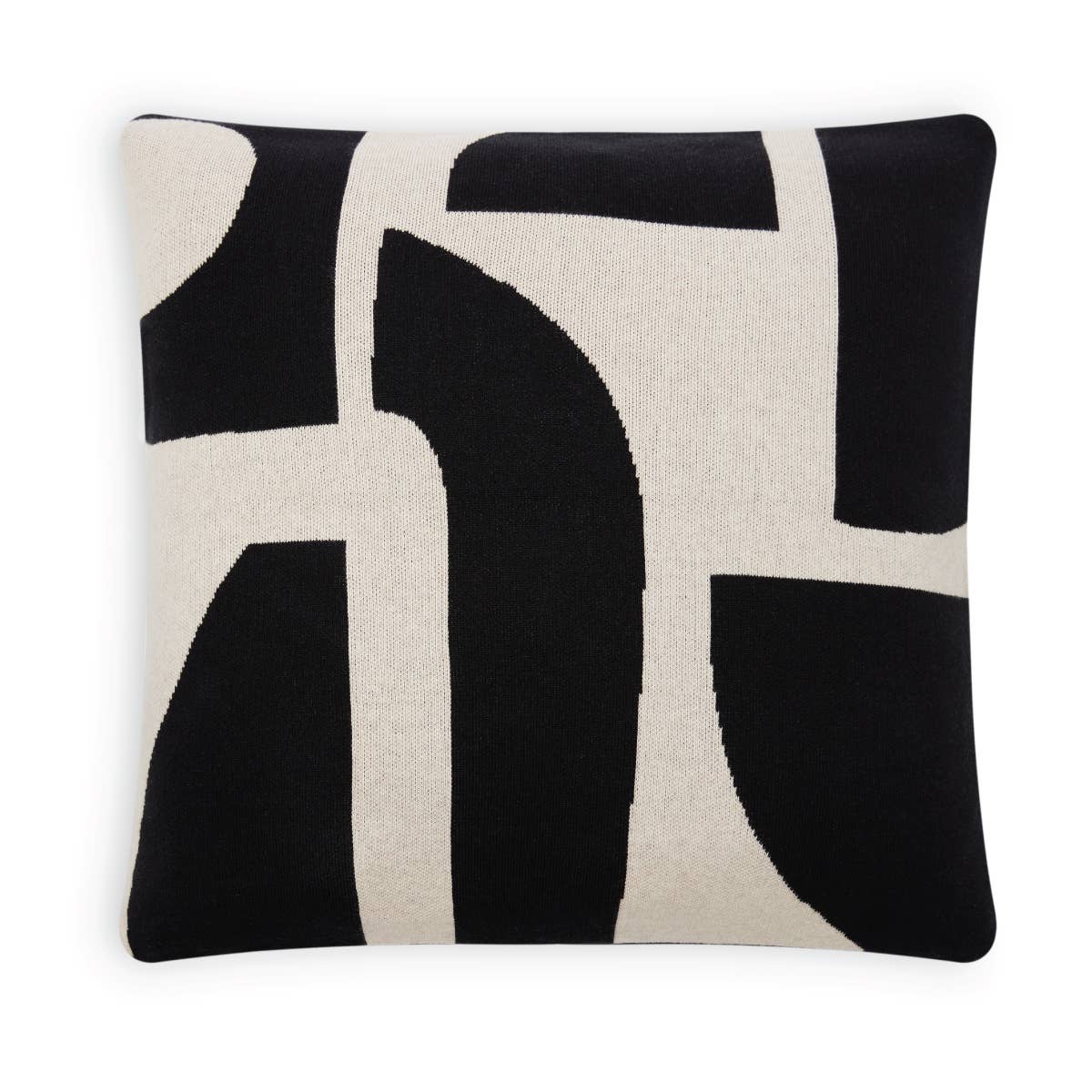 Cotton Knit Throw Pillow/Cushion - Bruten Mono