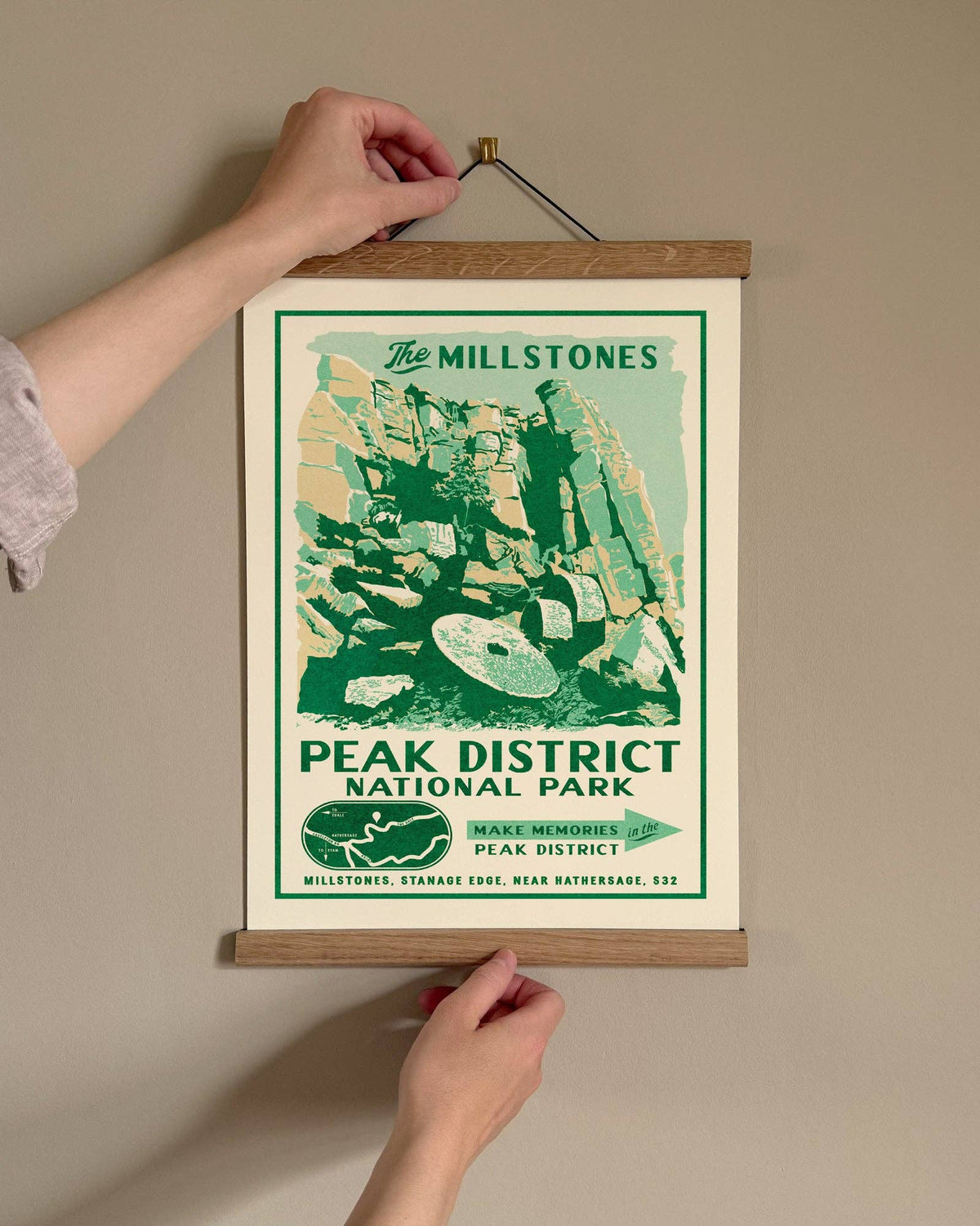 Vintage Peak District Advert Print