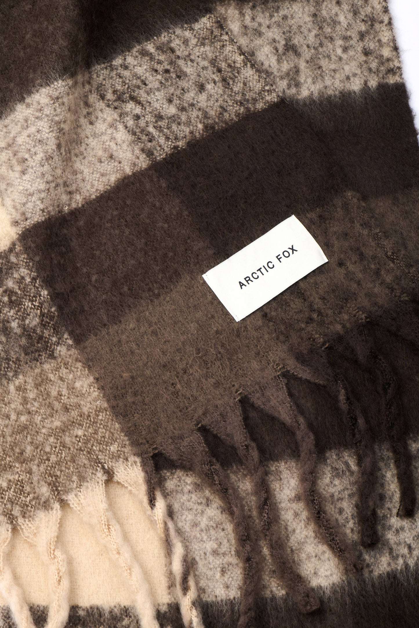 The Reykjavik Scarf - 100% Recycled - Brown Check - AW25