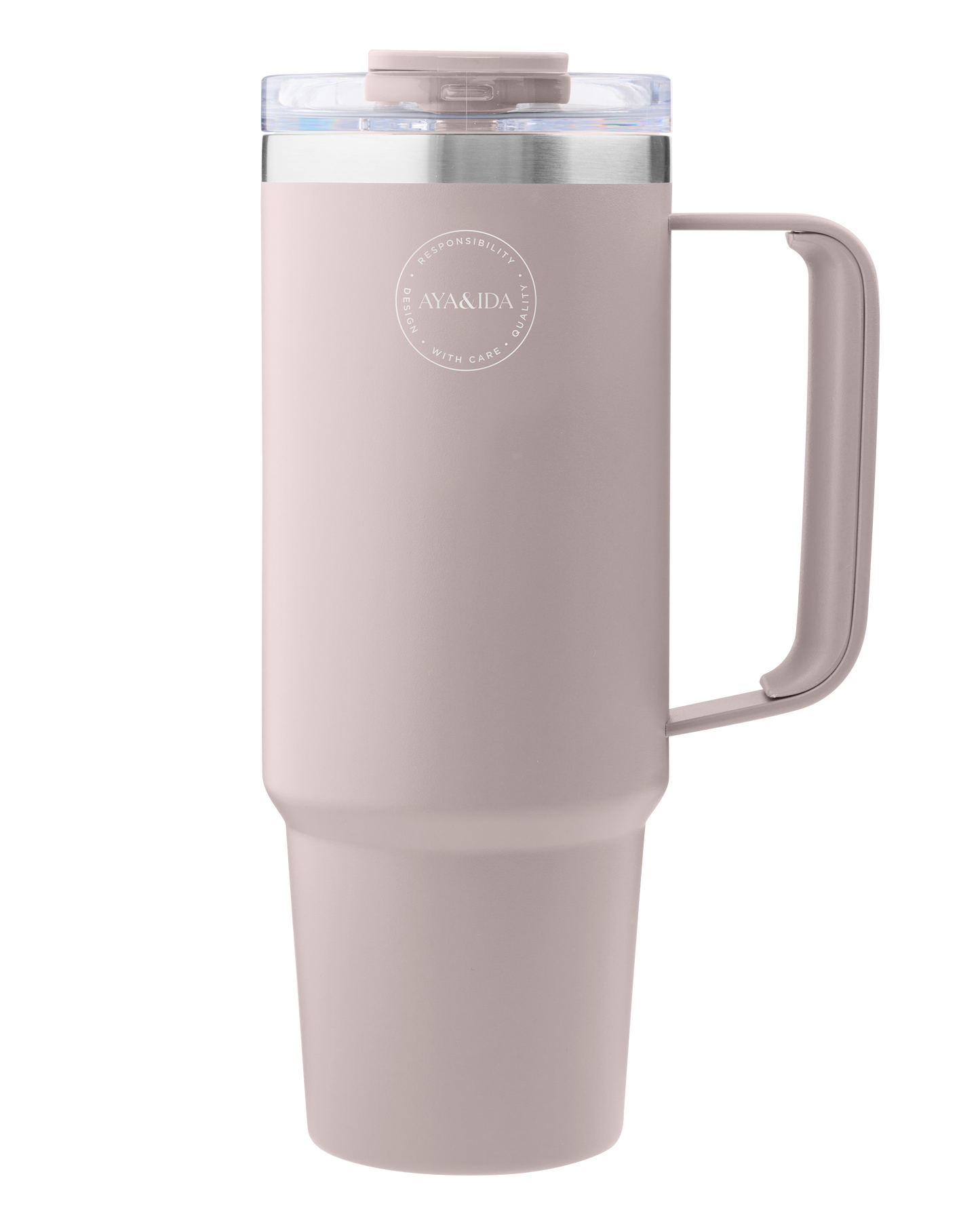 Aya & Ida Thermo Cup with straw 885ml - Soft Rose