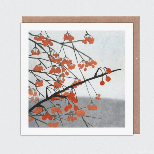 Red Berries Individual Card: Winter Garden Collection