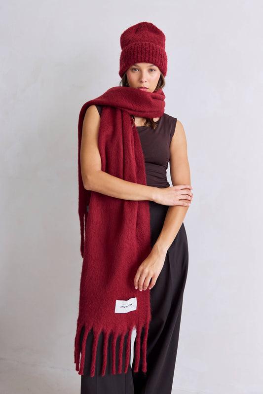 The Reykjavik Beanie Hat - 100% Recycled - Burgundy