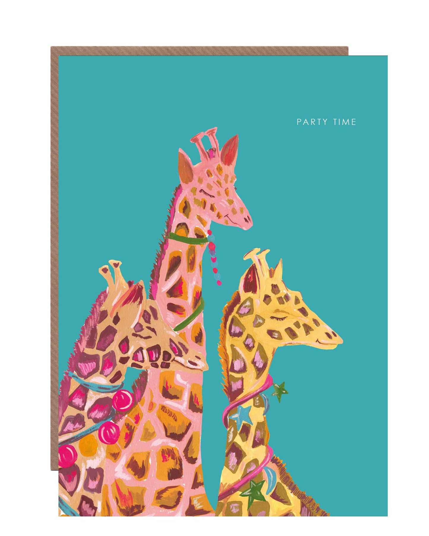 'Giraffe Party Time' Birthday Greetings Card