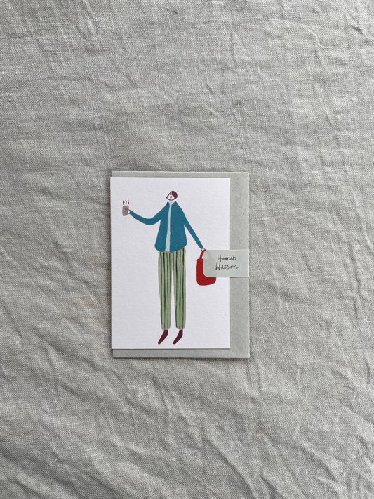 A man and his Coffee mini card