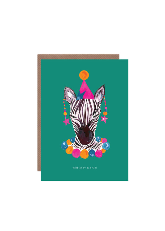 'Magic Zebra' Birthday Greetings Card