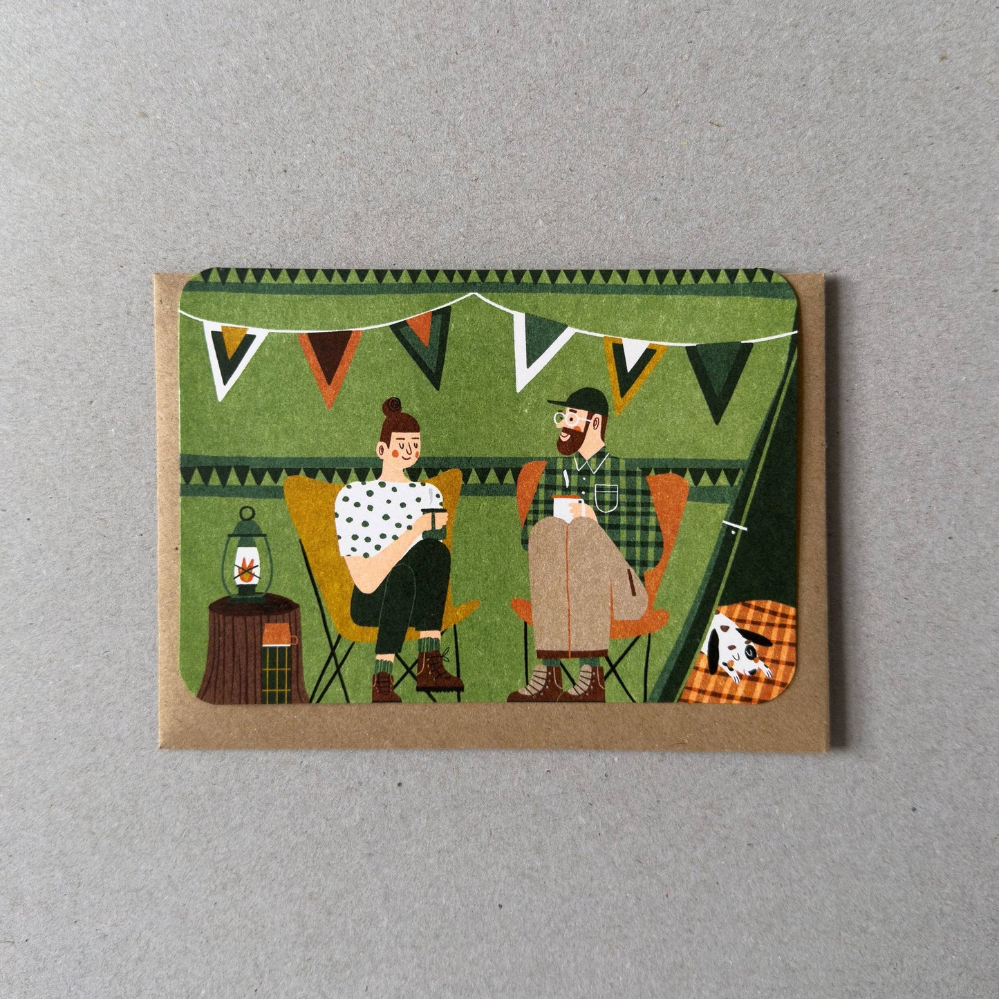 Tent No.1 Greetings Card (Green)