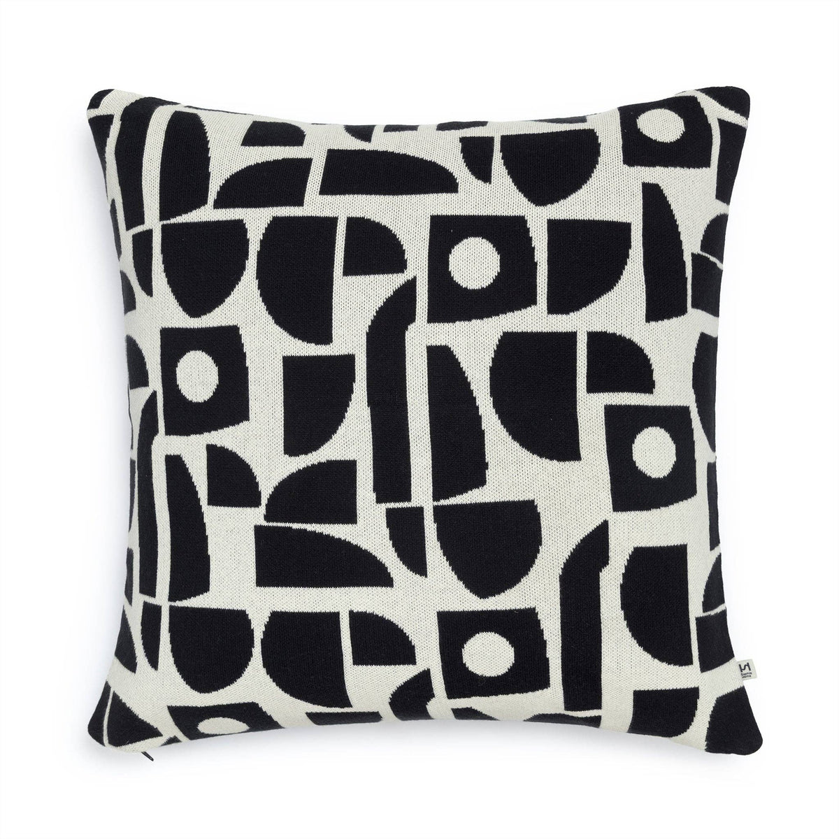 Cotton Knit Throw Pillow/Cushion: Bruten Mini Mono