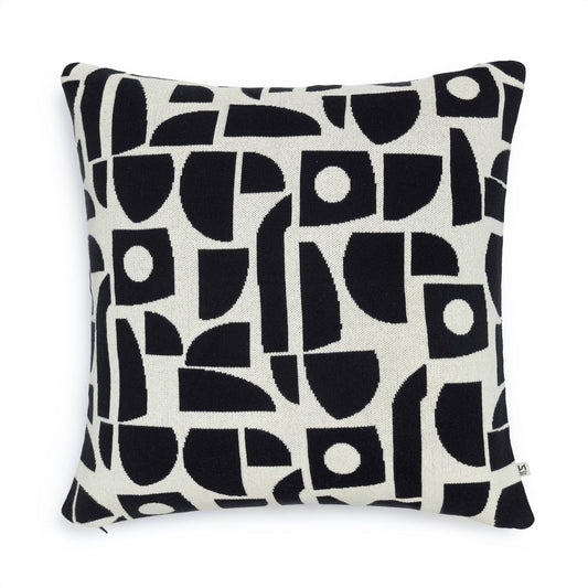 Cotton Knit Throw Pillow/Cushion: Bruten Mini Mono