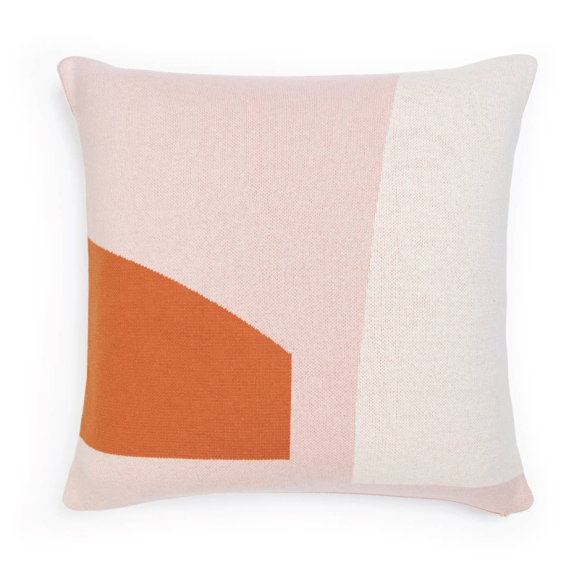 Cotton Knit Throw Pillow/Cushion - Form Orange