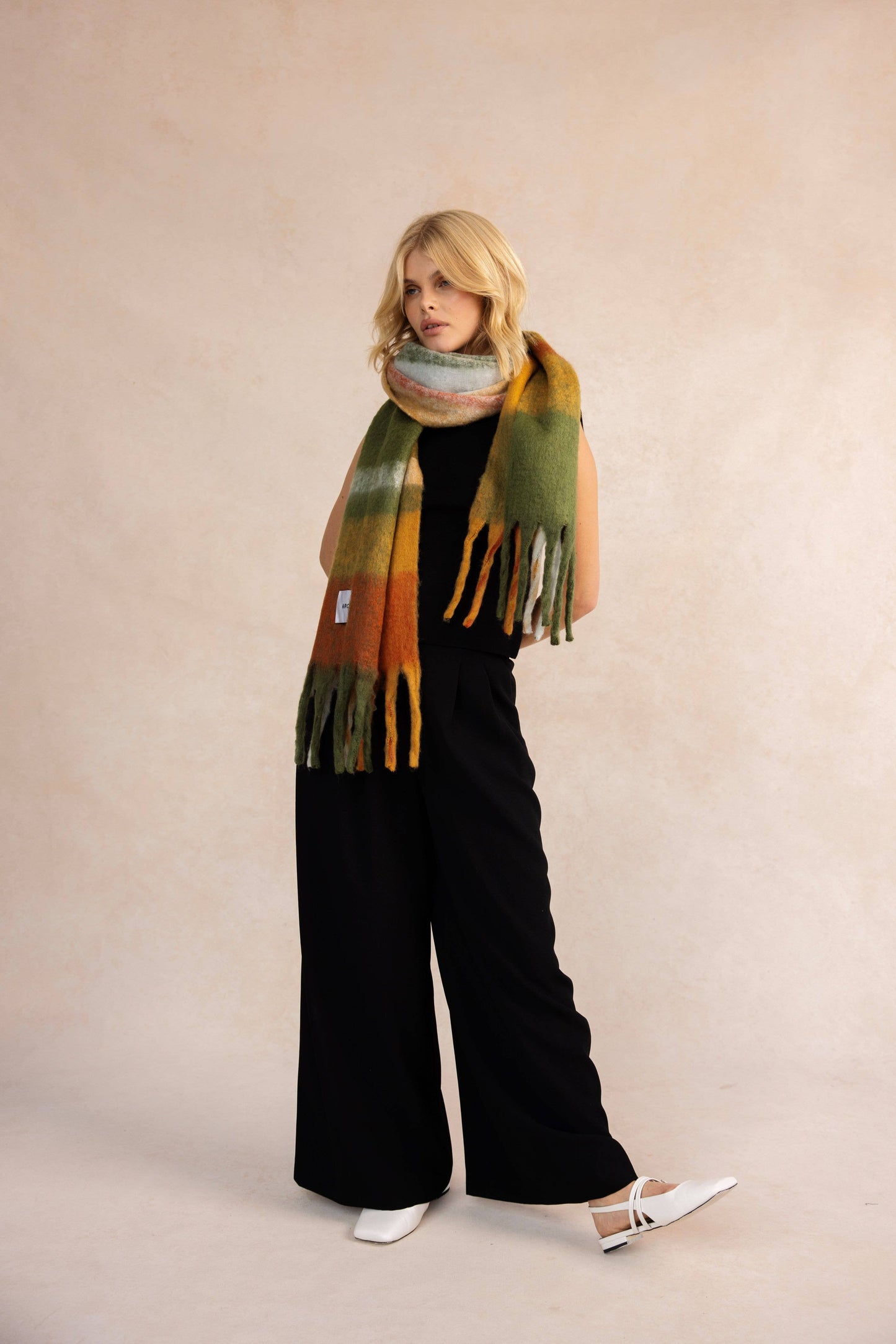 The Stockholm Scarf - 100% Recycled - Mossy Spring - AW24